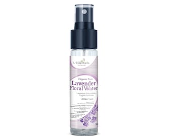 Organic Lavender Hydrosol Floral water 30ml hydrolat of English lavender flowers