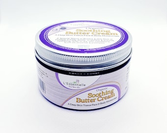 Organic Soothing Butter Eczema Cream Shea Butter Rosacea Psoriasis Sensitive Skin Scars 100g Jar