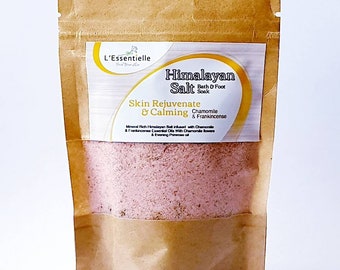 Chamomile Frankincense Himalayan Pink Bath Salt Soak - Skin Rejuvenate 100g