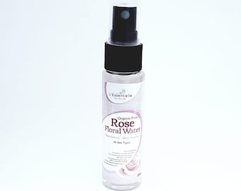 Organic Damask Rose Floral Water: Natural Toner (30ml)