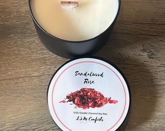 Sandalwood Rose Scented Candle