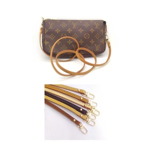 Crossbody Strap for Small Bags Pochette Mini NM Eva Damier Favorite PM MM Alma BB Brown Strap Width 1.2 + Screw