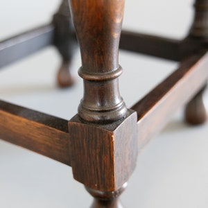 Antique English Carved Tiger Oak Joint Stool Side Table - Etsy