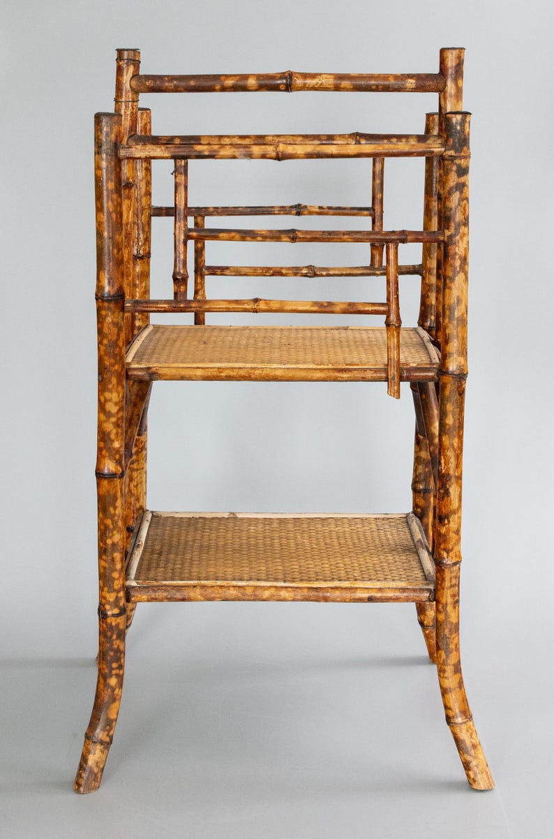 19th Century English Bamboo Tiered Magazine Rack - Etsy