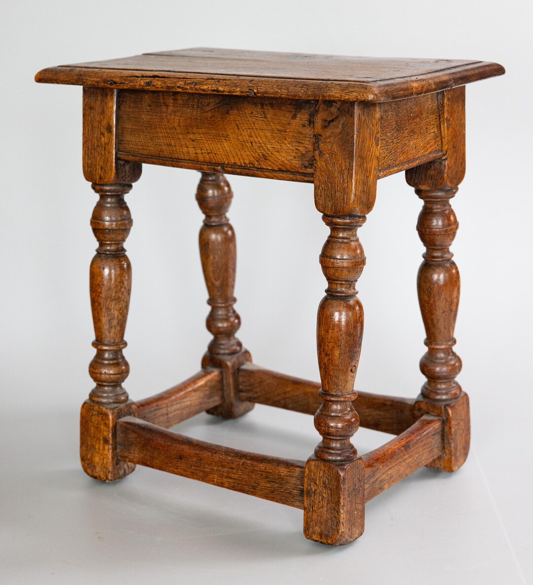 Antique 19th Century English Oak Pegged Joint Stool Side Table - Etsy