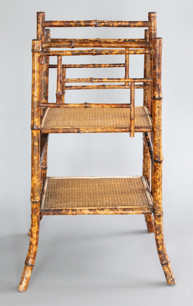19th Century English Bamboo Tiered Magazine Rack - Etsy