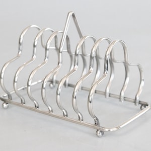 Vintage Art Deco Style English Silver Plate Toast Rack