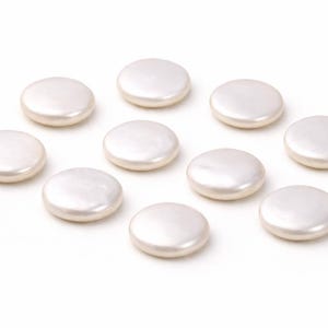 Natural Freshwater Pearl Cabochons Round Coin | Flat Back Pearl Cabs 4mm–15mm | Loose Pearls for Jewelry Making