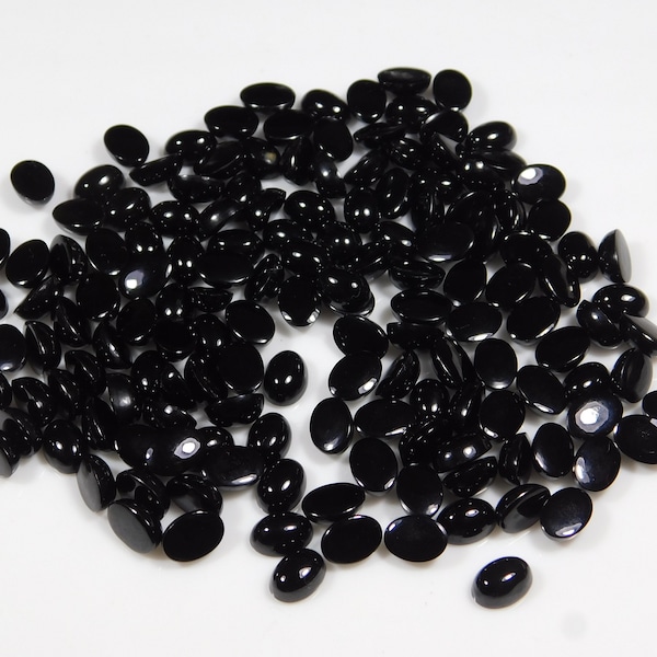 AAA Natural Black Spinel Cabochon Oval Shape Gemstone Sizes 3x5mm to 8x10mm, Natural Spinel for jewelry making stone, earring, ring pandant
