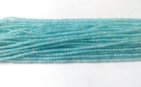 Aqua chalcedony beads sale