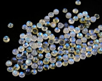 Cabochon di labradorite blu flash: pietra preziosa rotonda (2-20 mm)