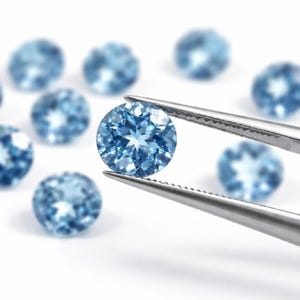 Sky Blue Topaz Round Gemstone: AAA Faceted Loose Stone, 3mm-12mm Calibrated, Jewelry Making