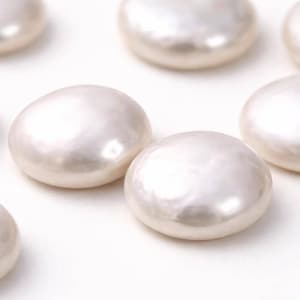 Natural Freshwater Pearl Cabochons Round Coin | Flat Back Pearl Cabs 4mm–15mm | Loose Pearls for Jewelry Making
