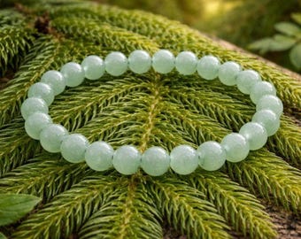 Pulsera de aventurina verde / Piedra preciosa curativa para el chakra de la suerte y el corazón