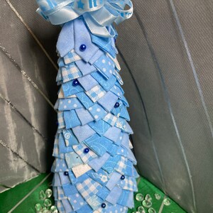 Baby Blue Patchwork Home Decor Accent
