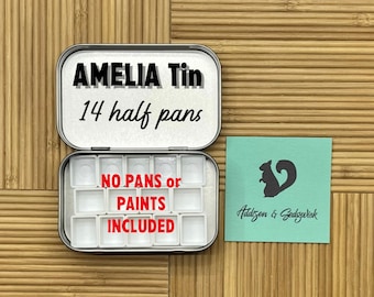 AMELIA | Small Watercolor Tin | 14 Half Pan