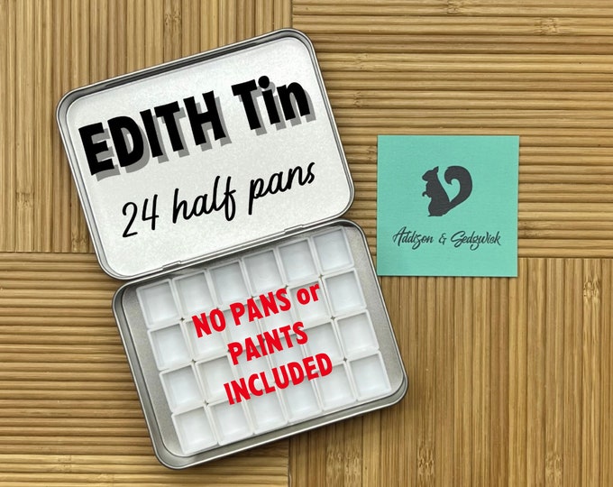 EDITH | Mid-Size Watercolor Tin | 24 Half Pan