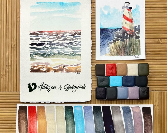 COASTAL FOG | Handmade Watercolor | 14 Half Pans