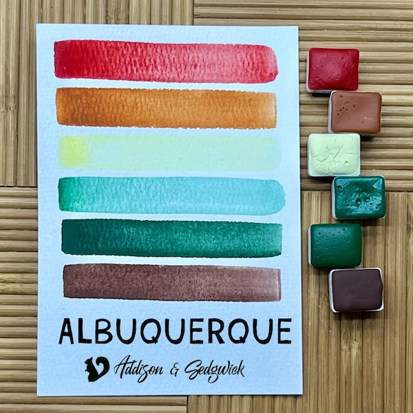 ALBUQUERQUE | Cities of the World Vol. 3 | Handmade Watercolor | 6 Half Pans