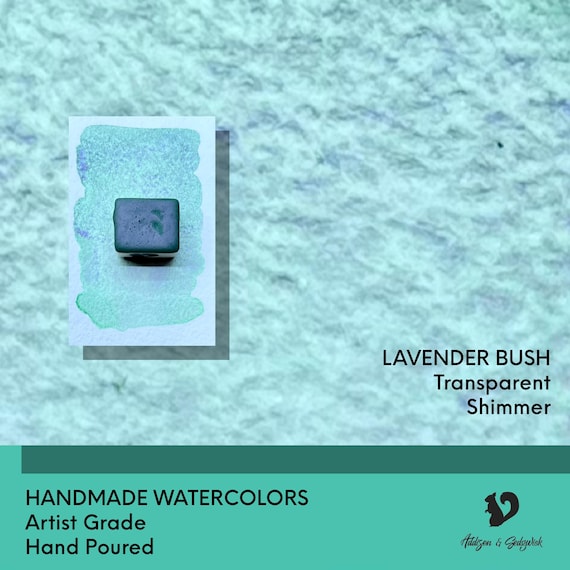 LAVENDER BUSH | English Garden Collection | Handmade Shimmer Watercolor