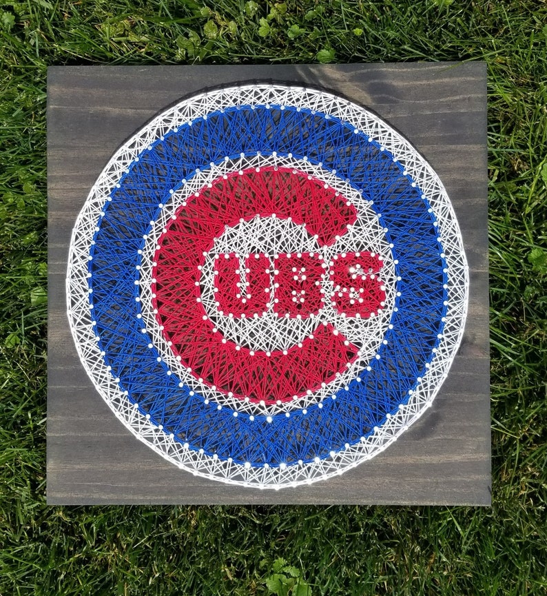 Chicago Cubs String Art Etsy