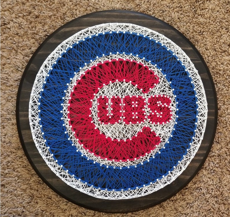Chicago Cubs String Art Etsy