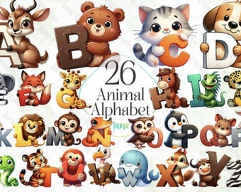 Animal Alphabet Sublimation Bundle