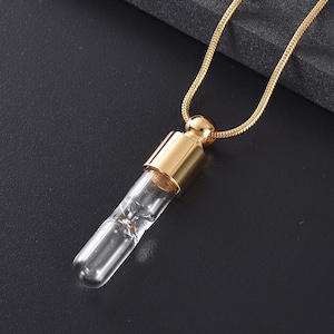 Keepsake Memorial Fillable Hourglass Urn Necklace for Pet or Human Cremains