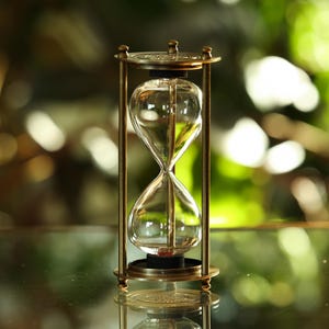 K&H Vintage Fillable Brass Hourglass Kit with Empty Globe in 2 Sizes Perfect for Wedding Unity Sand Ceremony