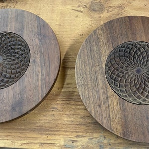 6x10 Walnut Hourglass Spiral Spindles Urn - Cocobolo Inserts