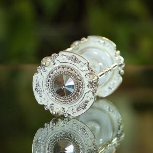 Silver or Gold Crystal Fillable Hourglass