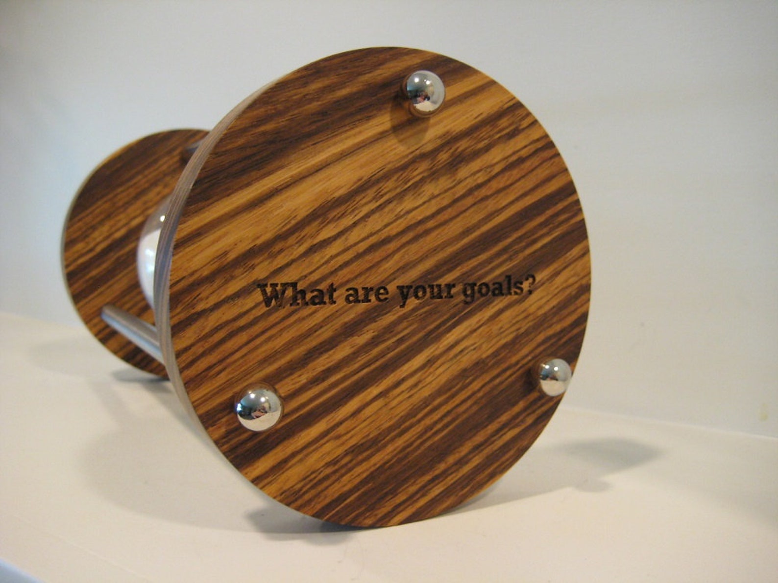 Zebrawood and Metal Fillable Hourglass Sand Ceremony Unity Etsy