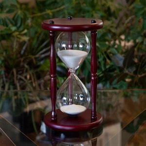 Large Cherry Fillable Hourglass - Unity Ceremony - Sand Ceremony