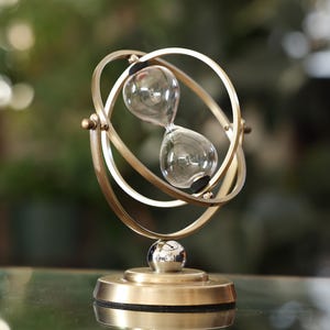 Bronzed Cremation Urn Rotating Hourglass
