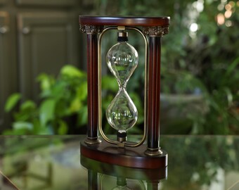 Fillable Rotating Mahogany Hourglass - Wedding Unity Ceremony