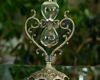 Clessidra a forma di cuore vintage – Globo riempibile, cerimonia della sabbia per matrimoni