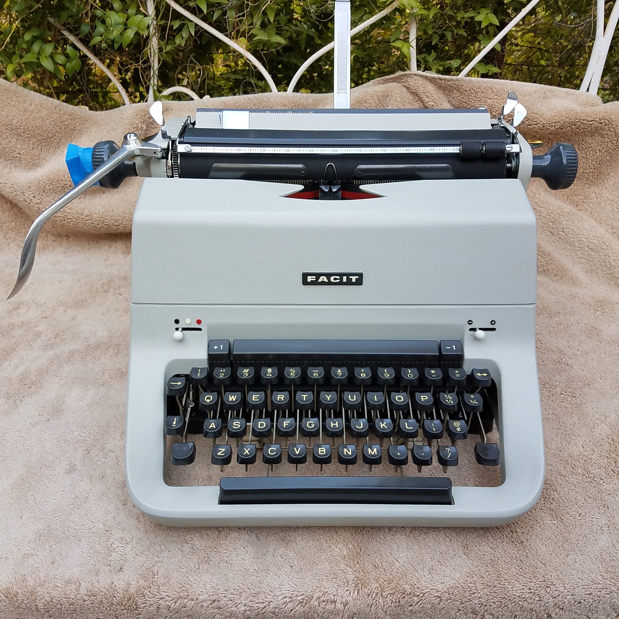 grey plastic facit typewriter grey plastic facit typewriter