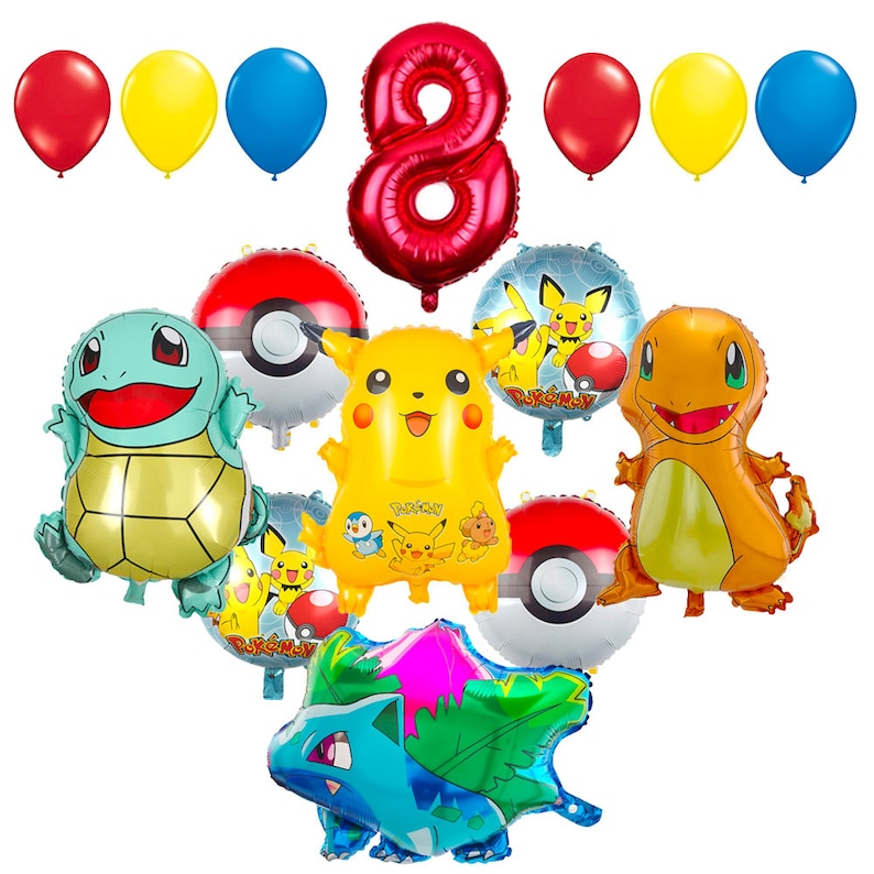 Cutetrees Pokemon Pikachu Theme 8e Anniversaire Ballons Et Etsy