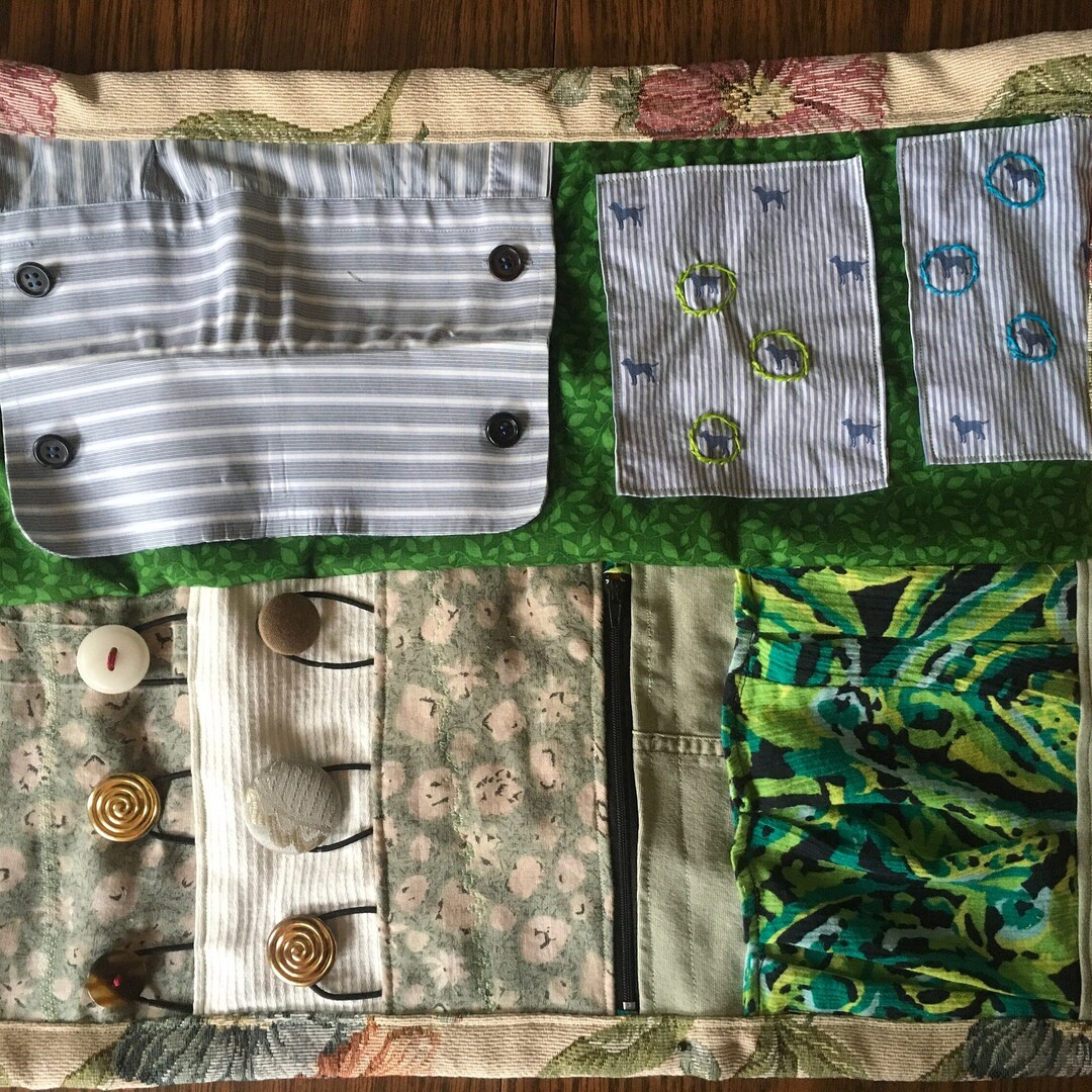 Fidget Lap Blanket Alzheimers Dementia Autism Activity Fidget Mat