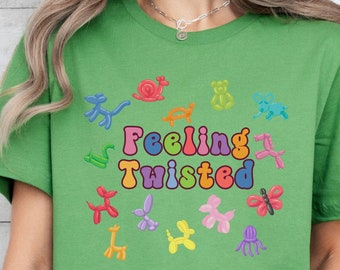 Balloon Animal Clowncore Shirt, Feeling Twisted Clown Shirt, Funny Clowncore Clothing, Kidcore Clothes, Weirdcore Tshirt, Weird Quirky Gift