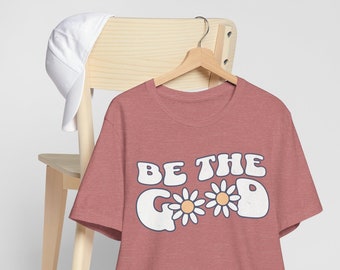 Blumen Freundlichkeit Shirt, Retro Shirt für psychische Gesundheit, Motivationszitat, positives Tshirt für Frauen, Schulratgeber T-Shirt, neue Lehrerin Geschenk