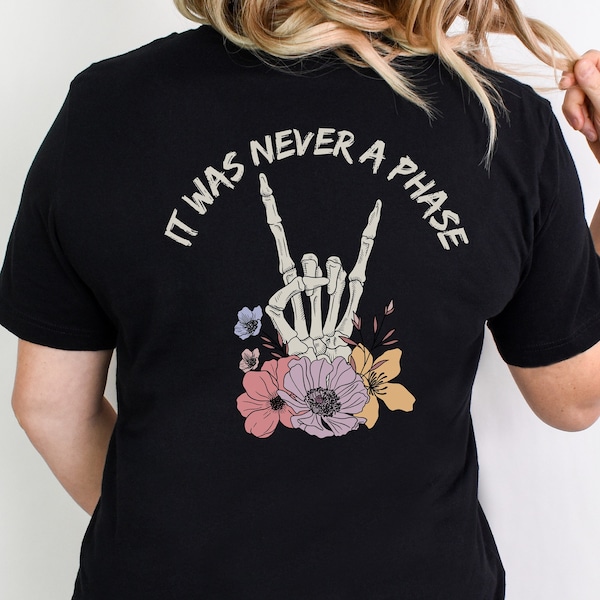 Elder Emo Club, It Was Not a Phase, Y2K Alt Clothing, When We Were Young, MCR, Goth Mom Gift, Emo Shirt, Skeleton Hands Punk Rock Tshirt