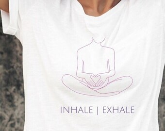 Inhale Exhale Prenatal Yoga Shirt:  Shirt for Prenatal Yoga Instructor, Doula Shirt, Midwife Shirt, Birth Educator Shirt