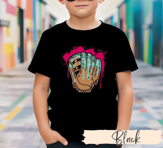 Ice Cream Cone Baseball Glove Shirt,  Baseball Drip, Drippy Sports Shirt, Boy Baseball Shirt, Girls Softball Shirt, Gift for Baseball Player
