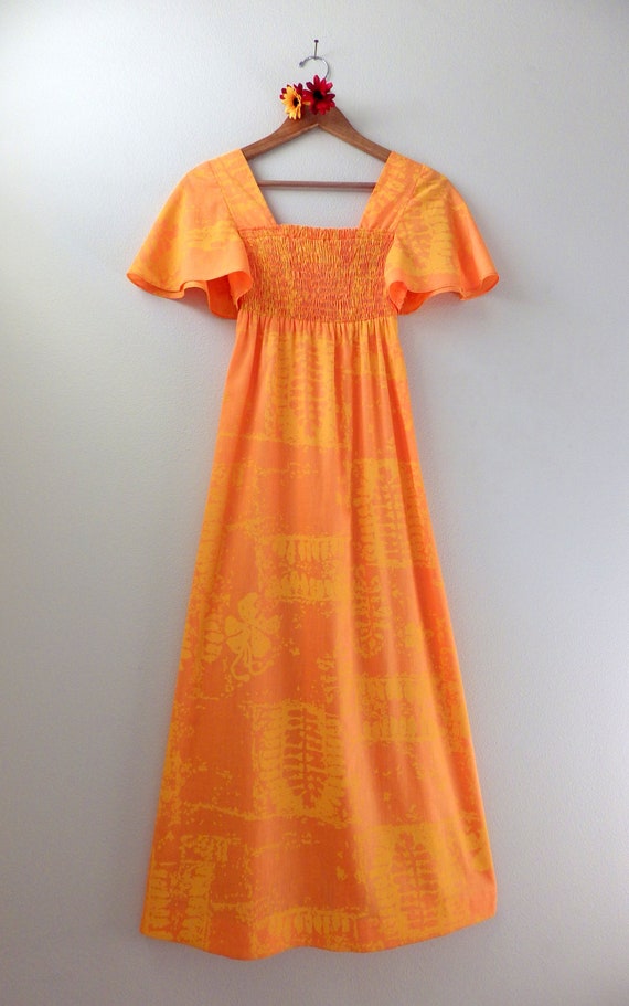 Young Hawaii Maxi Dress // Vintage 1980's // size