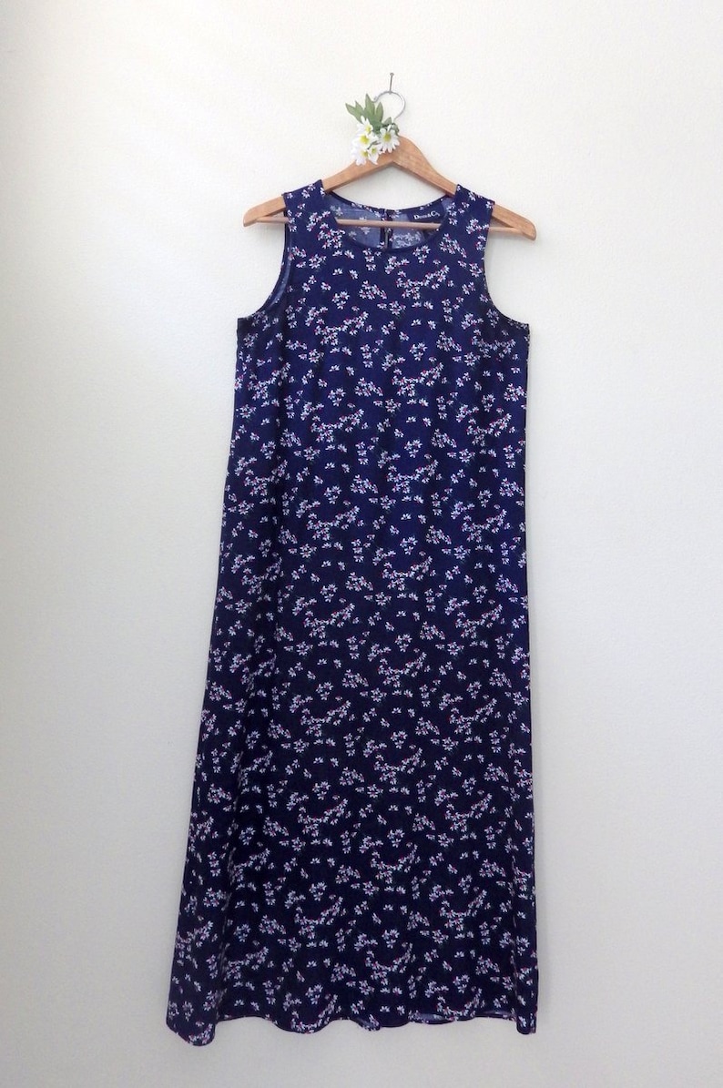 Main Street Maxi Dress Vintage 1990/'s Denim /& Co size Medium