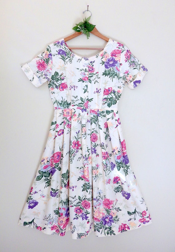 Sidewalk Cafe Dress // Handmade // vintage 1980's… - image 1