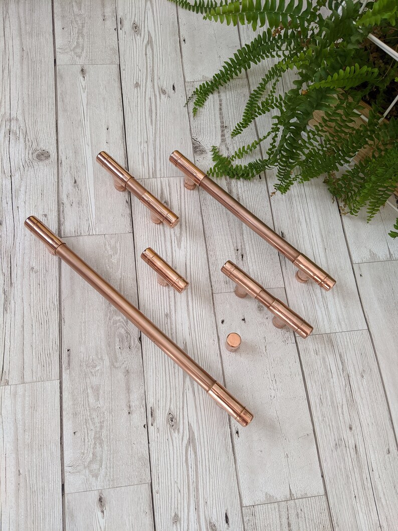 Handmade Copper T Handles Copper Kitchen Handles Etsy UK