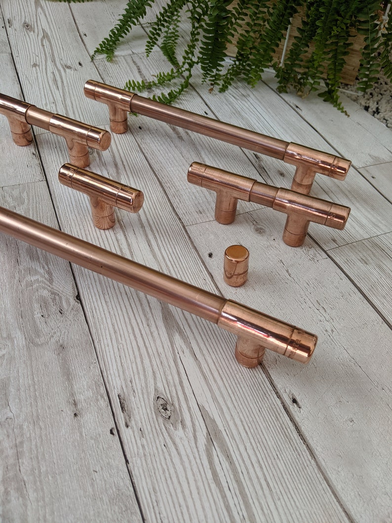 Handmade Copper T Handles Copper Kitchen Handles Etsy UK