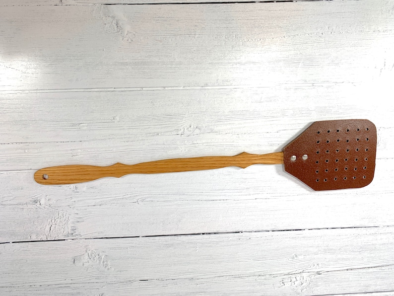 Amish Made Wood & Leather Flyswatter